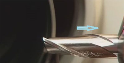 Заточка боковых зубьев концевой фрезы