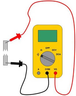 Прозвонка при разрыве цепи