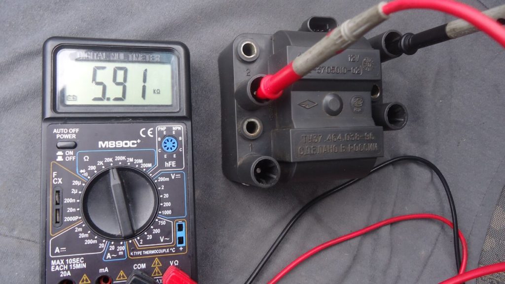 Проверка катушки зажигания мультиметром