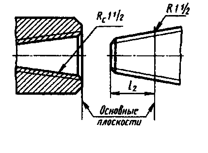 Параметры конической резьбы для труб