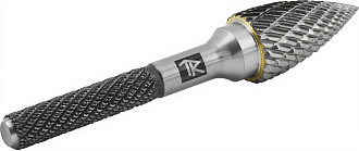 Борфреза твердосплавная гиперболическая с заостренным концом, тип G, 10 мм, двойная насечка, в боксе, THORVIK - фото 3