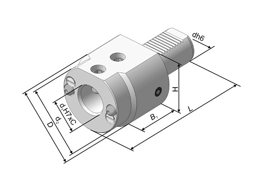 Фото 2 товара Резцедержатель для инструмента с ц/х Е2-30х20 БЗСП