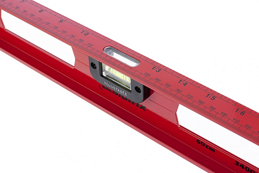 Фото 2 товара Уровень алюминиевый "Рельс", 600 мм, 3 глазка, усил. Matrix