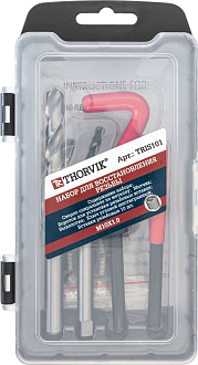 Набор для восстановления резьбы M10x1.0, 15 предметов, THORVIK - фото 3