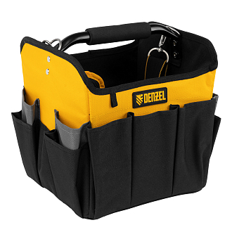 Переноска для инструмента, 260х240х300 мм, 22 кармана, наплечный ремень Denzel - фото 1