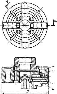Патрон токарный 3-х кулачковый ручной самоцентрирующийся ПP-400.120.C340 (ц) БЗСП - фото 3