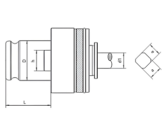 Цанга TC820-12х9 M16 DIN быстросменная резьбонарезная с обгонной муфтой OLICNC - фото 2