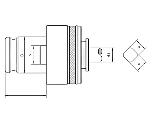 Фото 1 товара Цанга TC820-12х9 M16 DIN быстросменная резьбонарезная с обгонной муфтой OLICNC