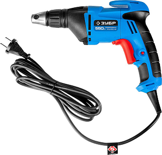 ЗУБР 550 Вт, 0-4500 об/мин, 1 скор, сетевой шуруповерт универсальный ЗСШ-550-45 Профессионал - фото 7