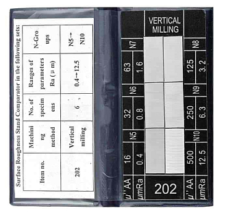 Набор образцов шероховатости поверхности (ФЦ) из 6 шт, Ra (12.5 - 0.4), ЧИЗ, ГОСТ 9378-93 - фото 1