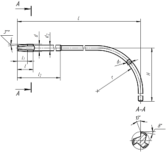 Метчик гаечный 3х0,5 с изогнутым хвостовиком - фото 2