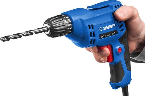 Фото 2 товара ЗУБР 420 Вт, дрель безударная реверсивная ЗД-П421 ЭР Профессионал