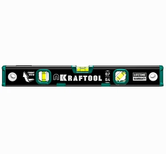 Магнитный уровень с зеркальным глазком Kraftool GRAND-M 34785-40 400 мм - фото 1