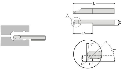 Фото 2 товара MQR 8 R0.2 L25 минирезец Deskar
