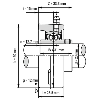 Подшипниковый узел UCFL204 TECHNIX - фото 3