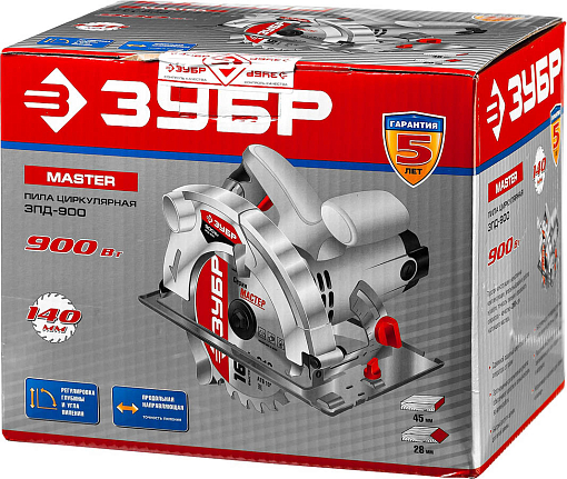 Фото 8 товара ЗУБР 900 Вт, 4500 об/мин, 140 мм, пила дисковая ЗПД-900 Мастер
