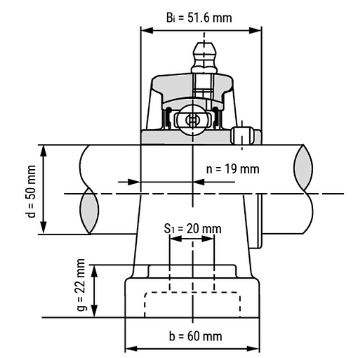Фото 2 товара Подшипниковый узел UCP210 TECHNIX