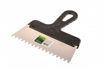 Шпатель из нерж. стали, 200 мм, зуб 6 х 6 мм, Сибртех - фото 1