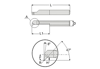 MQR 6 R0.2 L22 минирезец Qtool - фото 2
