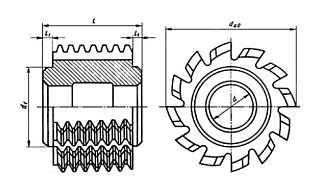 Фреза червячная мелкомодульная М 0,8 20˚ 2510-4497 - фото 2