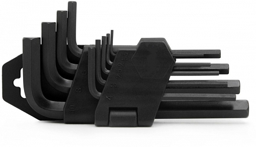 Фото 0 товара Набор ключей шестигранных 1,5-10мм на клипсе (9шт) CrV