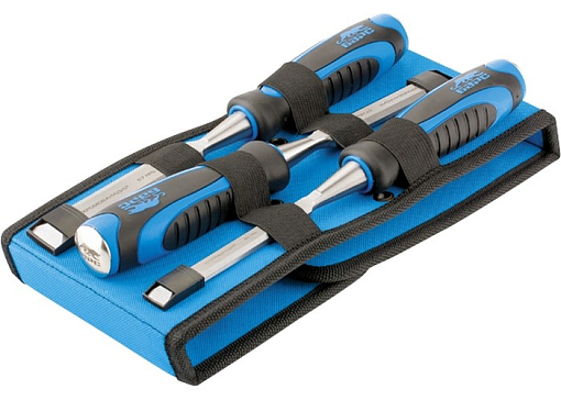 Фото 1 товара Набор долот-стамесок плоских, 3 шт, 12-16-20 мм, , мет. затыльник Барс