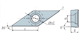 VBGT160402 AL K10 токарная пластина Deskar - фото 3