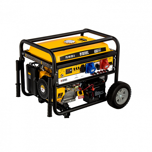 Фото 4 товара Генератор бенз. PS 90 ED-3, 9.0 кВт, переключение режима 230 В/400 В, 25 л Denzel