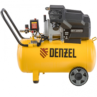 Компрессор воздушный DKV2200/50, Х-PRO 2,2 кВт, 400 л/мин, 50 л Denzel - фото 2