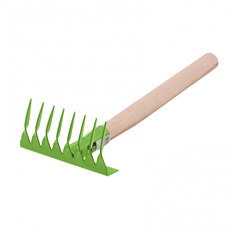 Грабли витые 8 - зубые, 160 х 390 мм, стальные, деревянная рукоятка, Агроном, Россия, Сибртех - фото 2