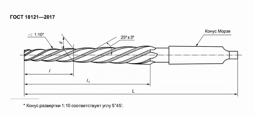 Фото 1 товара Развертка 8,7 мм 1:10 котельная машинная
