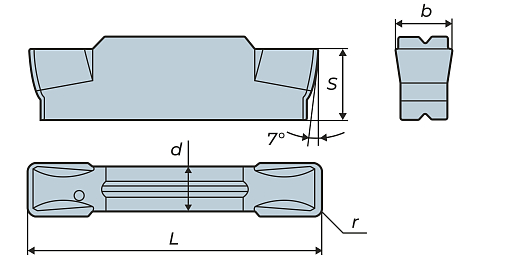 Фото 1 товара MGMN500 DR LDA пластина для отрезки и точения канавок Deskar