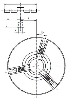 Патрон токарный D80 7100-0001 Fuerda - фото 2