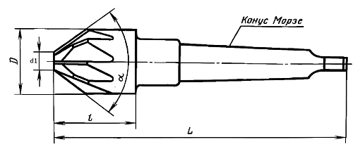 Фото 2 товара Зенковка 25х90 к/х z=6 P6М5К5 Sekira