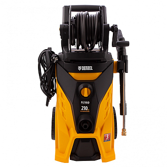 Моечная машина высокого давления R-210iD, 2600 Вт, 210 бар, 8.0 л/мин, асинхронный двигатель, барабан Denzel - фото 2