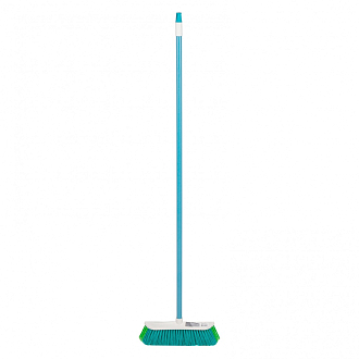 Щетка пластмассовая для подметания пола с комбинированной щетиной, 27 см, с черенком, 120 cм, Home Palisad - фото 2