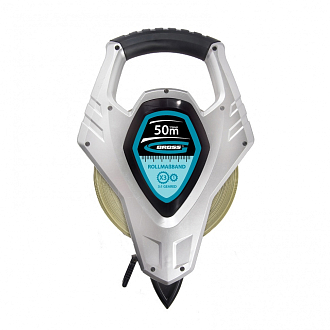 Рулетка геодезическая 50 мх13 мм, откр. корп, Super-Нейлон, двухст. шкала Gross - фото 1