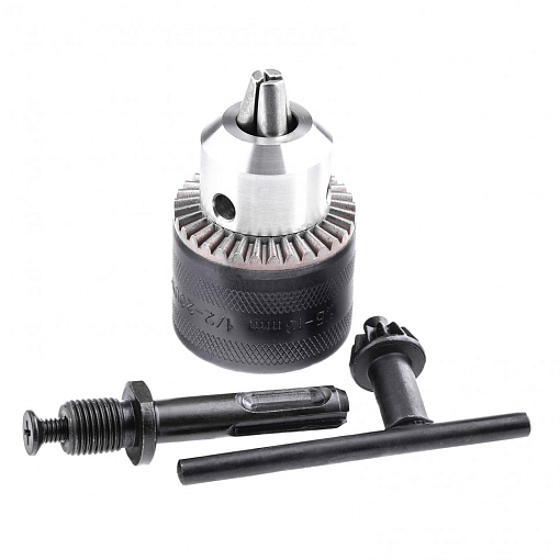 Фото 4 товара Патрон для дрели ключевой, 1,5-13 мм, 1/2, адаптер SDS Plus Сибртех