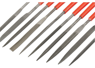 Набор надфилей, 180 х 5 мм, 10 шт, пластиковые рукоятки Matrix - фото 3