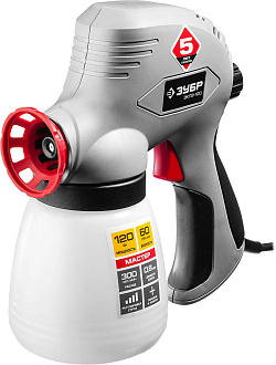 ЗУБР 120 Вт, плунжерный, краскопульт электрический ЗКПЭ-120 Мастер - фото 1