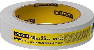 Лента малярная STAYER 25 мм, 40 м, до +80° С, 1211-25 - фото 3