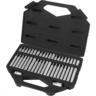 Набор бит HEX, TORX, SPLine, хвостовик-шестигранник 1/2, CrV, 42 шт. Stels - фото 4