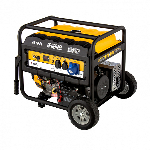 Фото 2 товара Генератор бенз. PS 80 EA, 8.0 кВт, 230 В, 25 л, коннектор автоматики Denzel