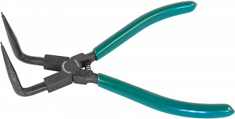 Щипцы загнутые 90° для стопорных колец удлиненные с ПВХ рукоятками, сжим, 215 мм, 10-32 мм, Jonnesway - фото 3