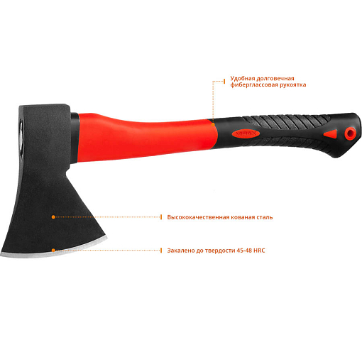 Фото 2 товара Топор с фиберглассовой рукояткой 380 мм 20601-10_z02 MIRAX 1000 г.