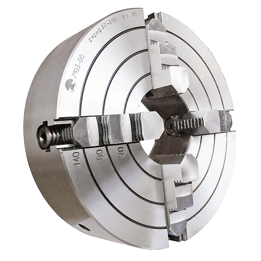 Фото 2 товара Патрон токарный 4-х кулачковый ручной с независимым перемещением кулачков 7103-400.J8 БЗСП