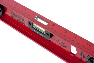 Уровень алюминиевый "Рельс", 400 мм, 3 глазка, усил. Matrix - фото 3