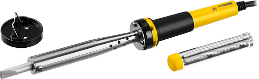 Фото 0 товара STAYER 100 Вт, 220 В, клин, двухкомпонентная рукоятка, электропаяльник Proterm 55300-100 Professional