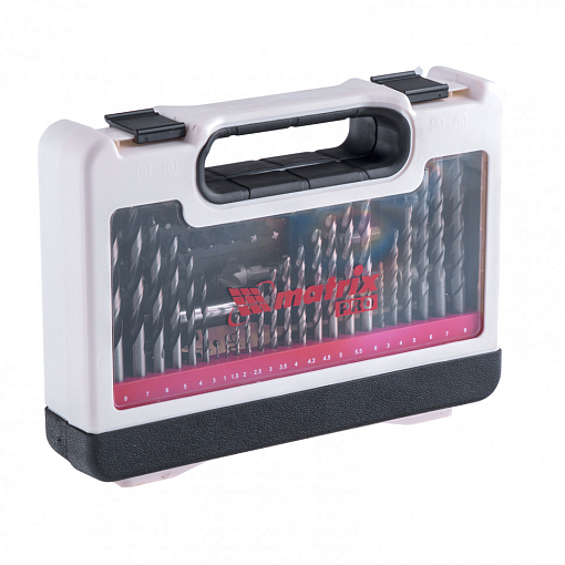 Фото 4 товара Набор сверл комб., мет. 1-6 мм, бет. 3-8 мм, дер. 3-8 мм (71 предмет) Pro Matrix