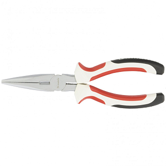 Длинногубцы прямые WHite Nickel, 180 мм, никелированные, трехкомпонентные рукоятки Matrix - фото 1